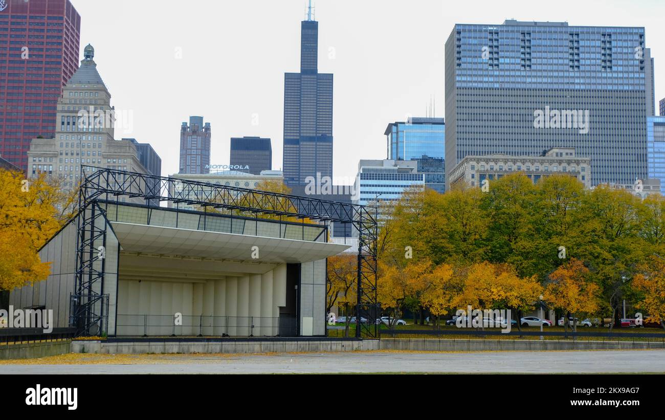 Willis Tower, once called Sears Tower, in Chicago, Illinois, USA is the