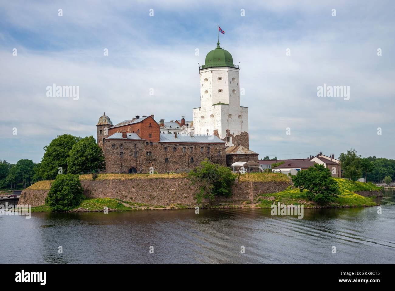View of the old Vyborg Castle. Leningrad Region, Russia Stock Photo