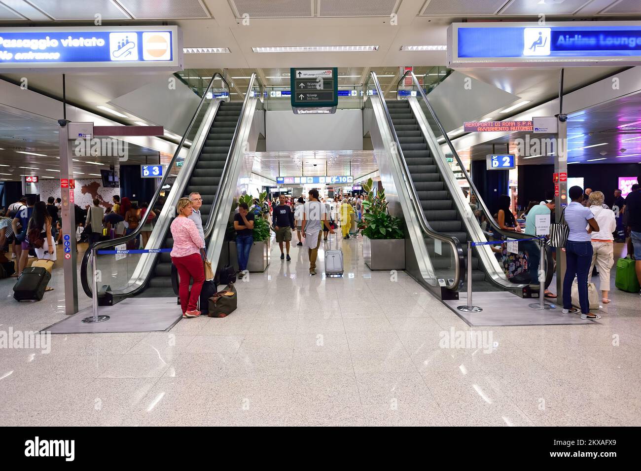 Rome Italy August Fiumicino Airport Interior Fiumicino