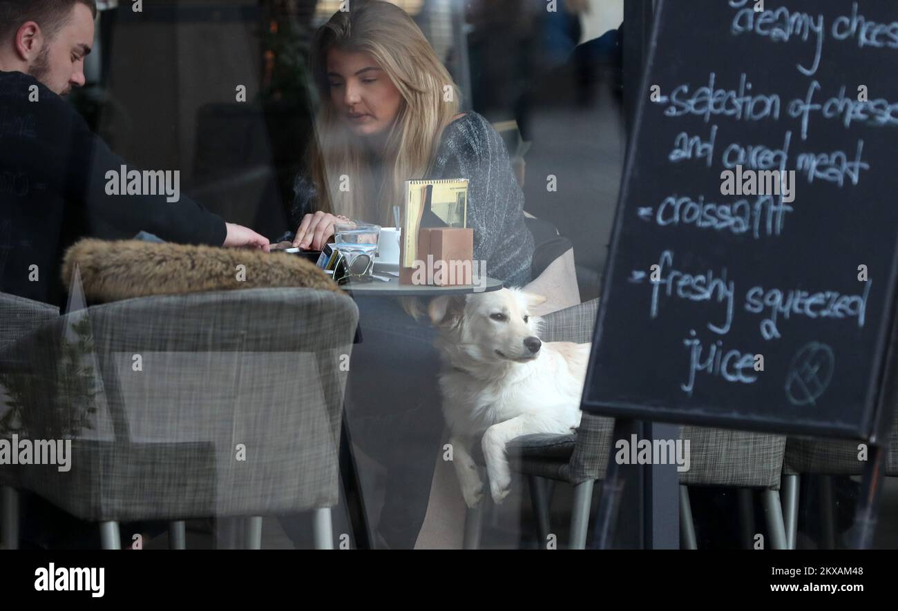 13.02.2019., Croatia, Zagreb An interesting sight could be seen on the