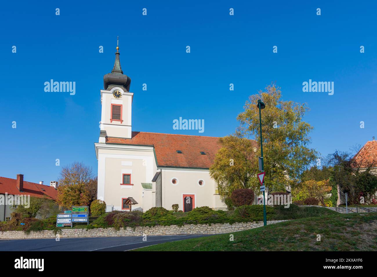 Alland: church Alland in Wienerwald, Vienna Woods, Niederösterreich, Lower Austria, Austria Stock Photo