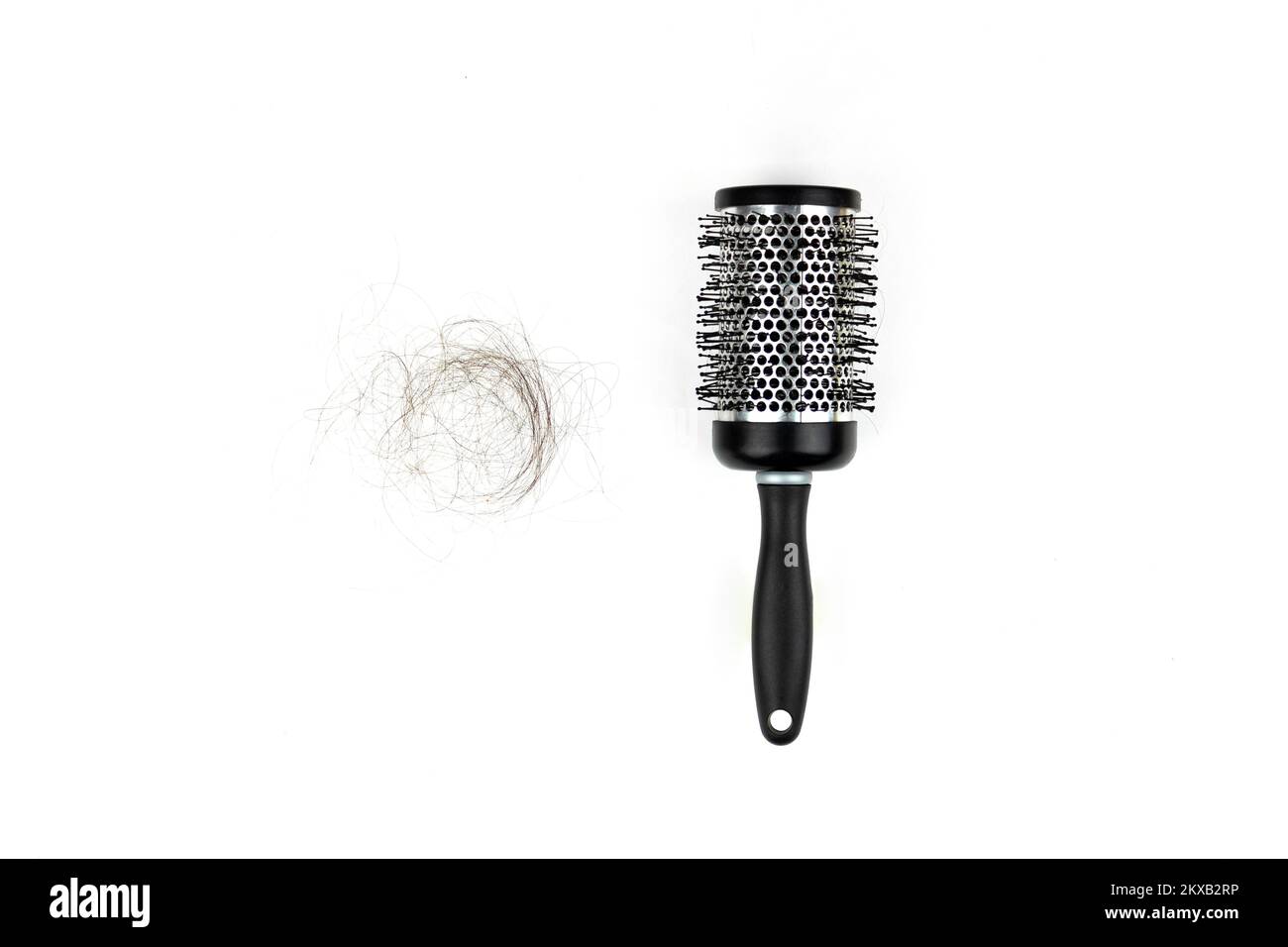 Hair tools, beauty and hairdressing concept - Round brush for styling