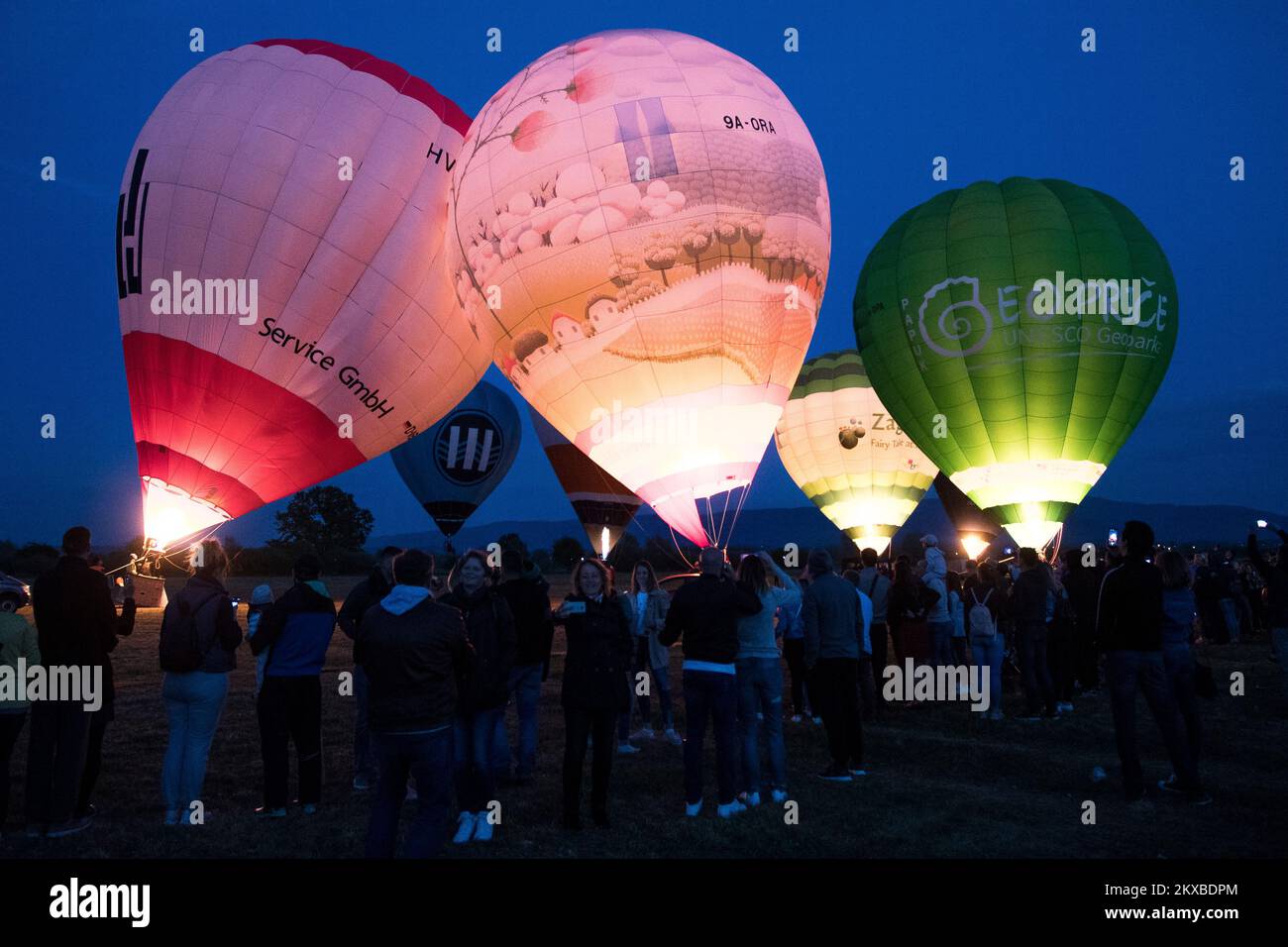 01.05.2019., Zabok, Croatia - Hot air balloons are seen during the ...