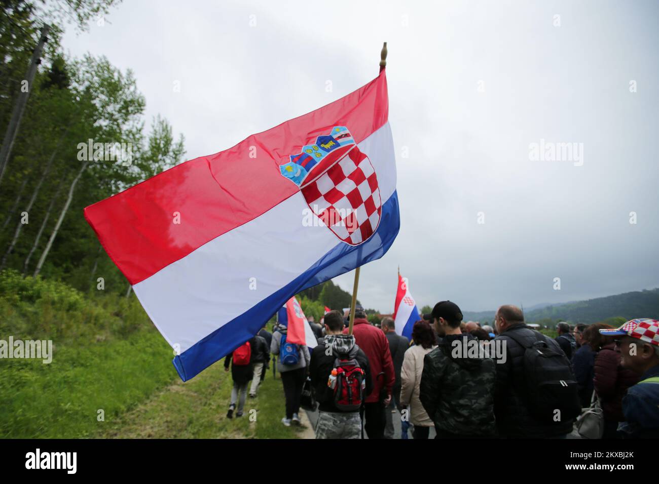 18.5.2019., Bleiburg, Austria - Thousands of Croatian far-right supporters gathered in a field in southern Austria to commemorate the massacre of pro-Nazi Croats by communists at the end of World War II. Photo: Filip Kos/PIXSELL Stock Photo