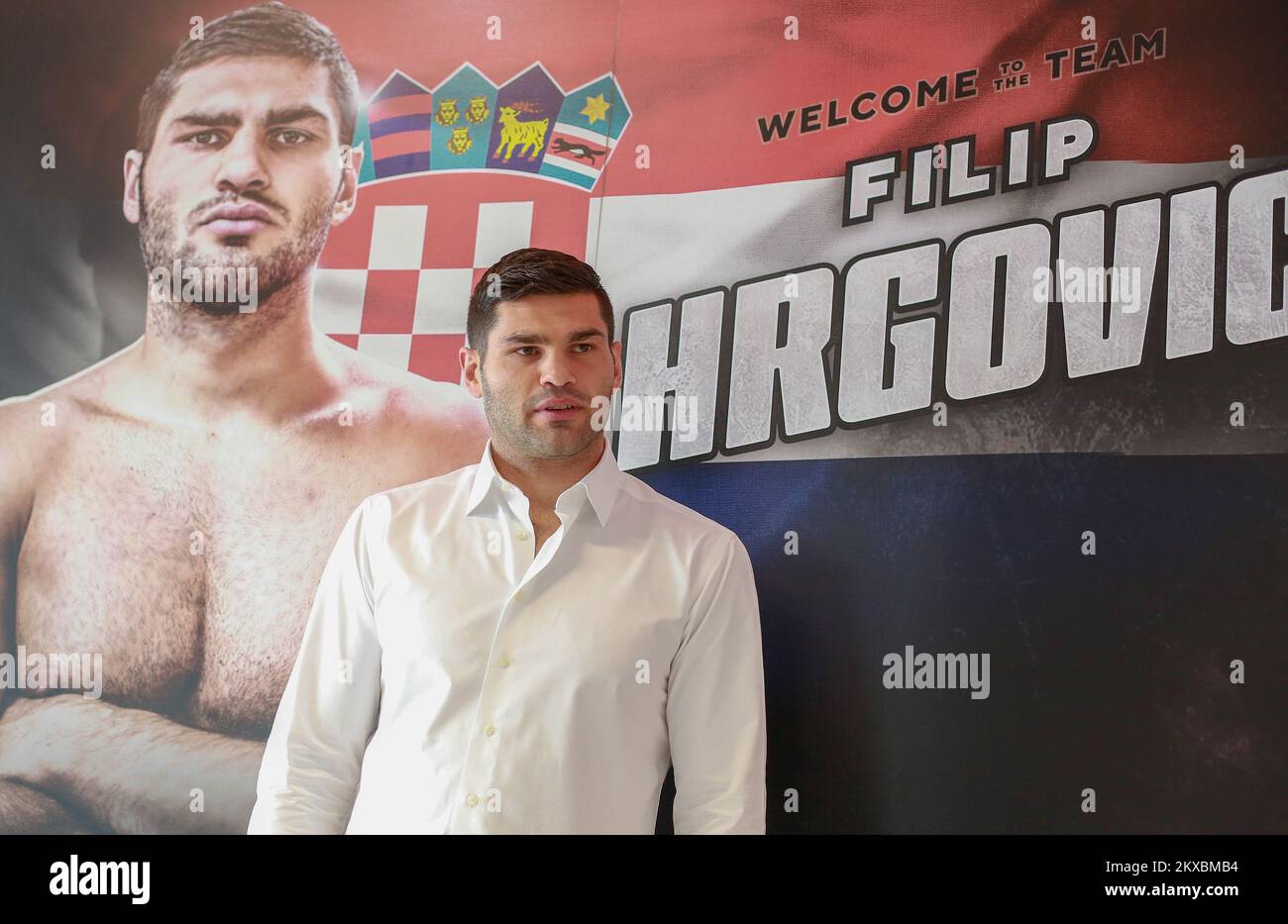 28.05.2019., Zagreb - Press conference of boxer Filip Hrgovic after match.  Photo: Matija Habljak/PIXSELL Stock Photo - Alamy