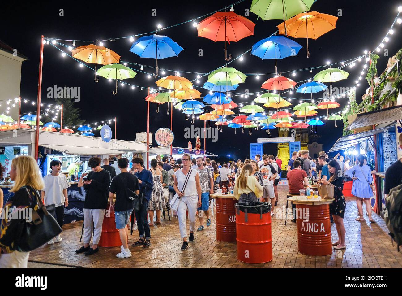 10.06.2019., Zagreb, Croatia - Night atmosphere at Bas Nas gourmet & music  festival at Plato Gradec. Photo: Tomislav Miletic/PIXSELL Stock Photo -  Alamy