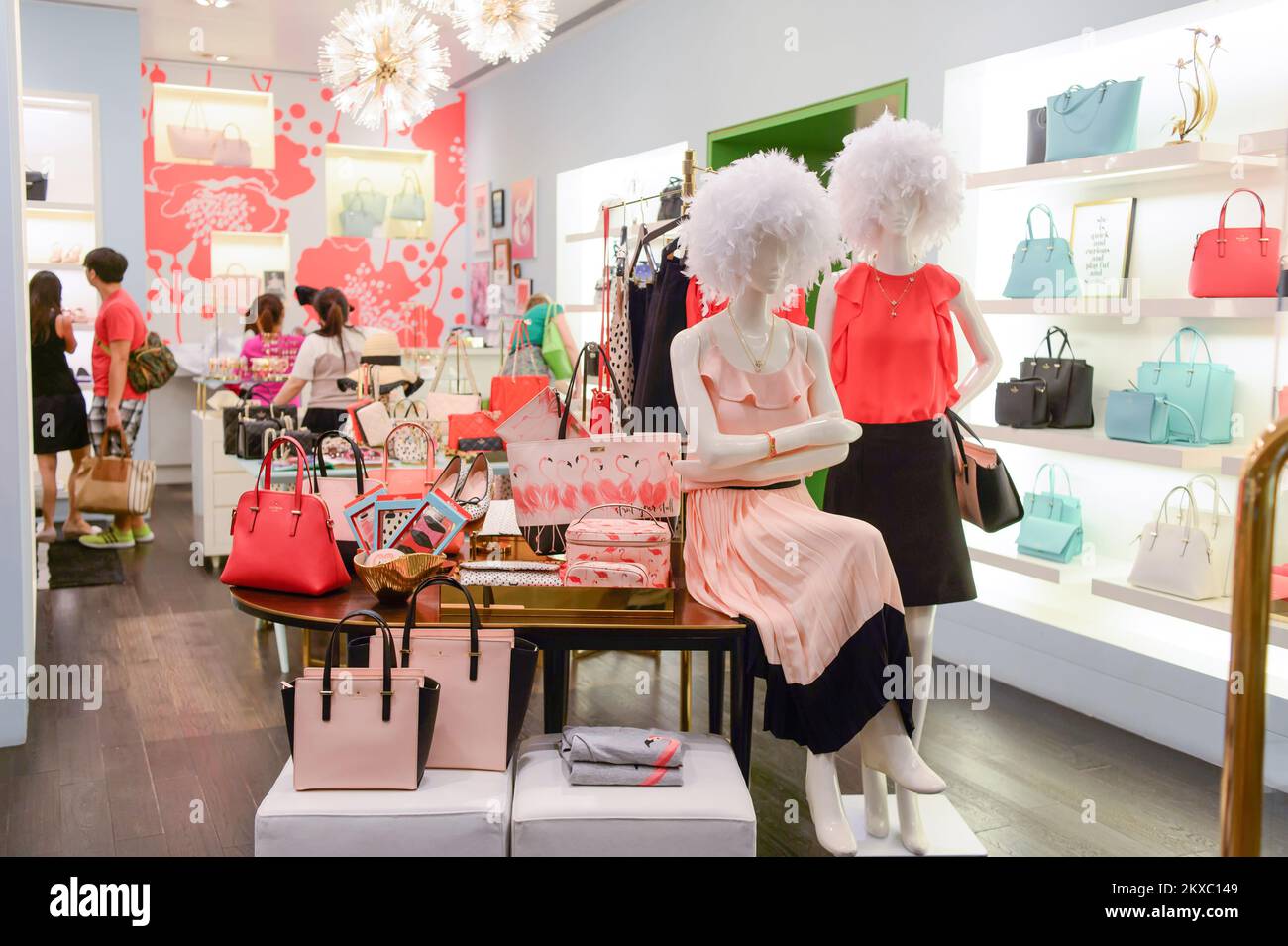 HONG KONG JUNE 01, 2015 boutique interior. In Hong Kong a wide selection of clothing