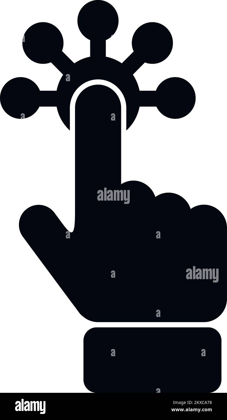 Touch interaction icon simple vector. Digital mobile. Online process ...