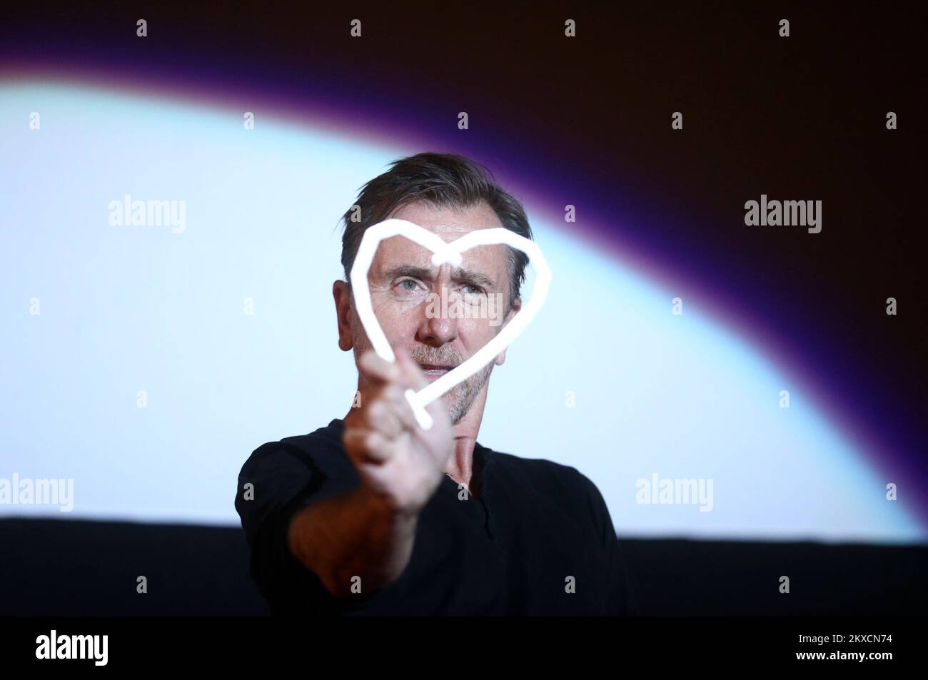 Actor Tim Roth receives an Honorary Heart of Sarajevo award during a ...