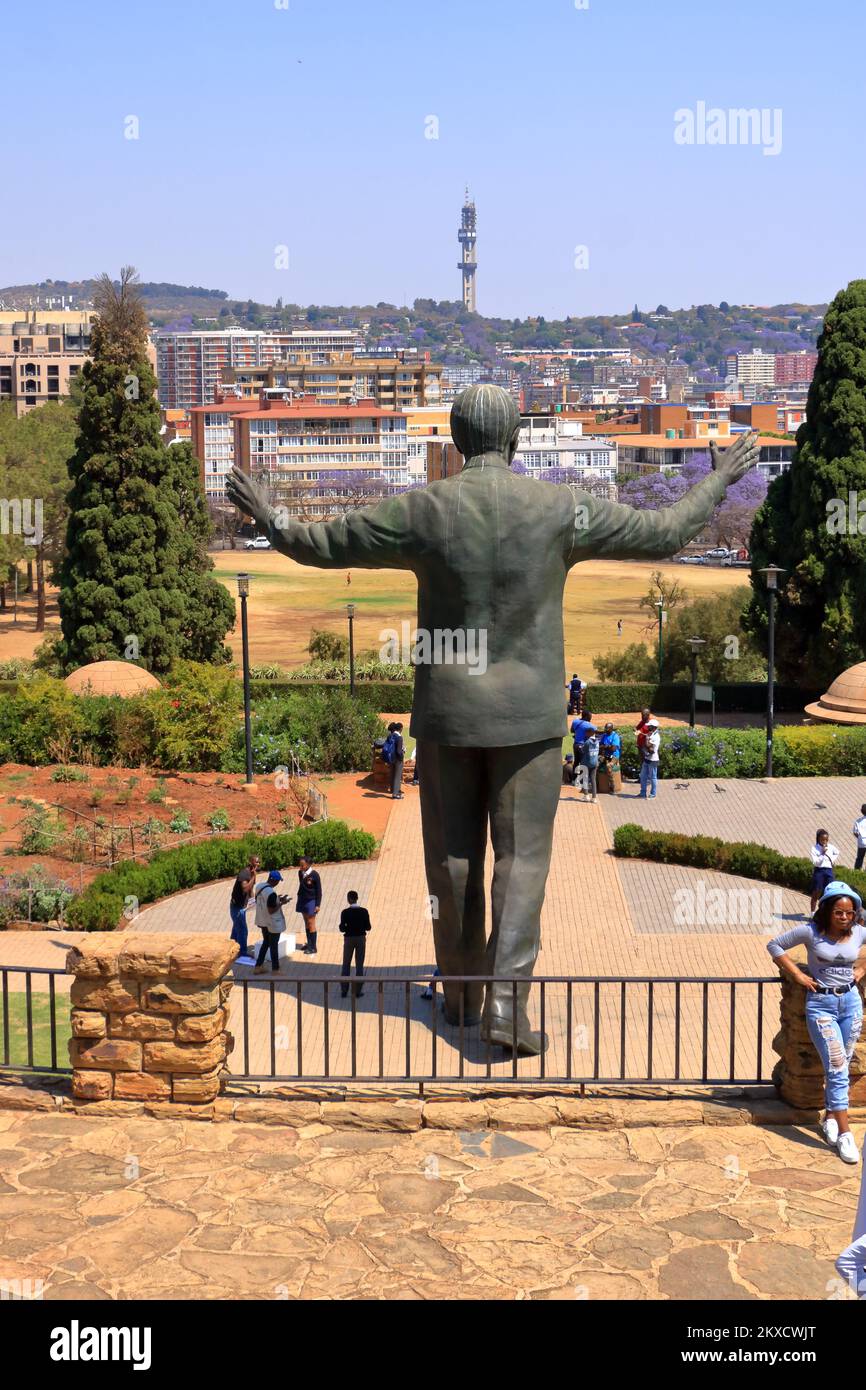 September 29 2022 Pretoria in South Africa People around the Nelson