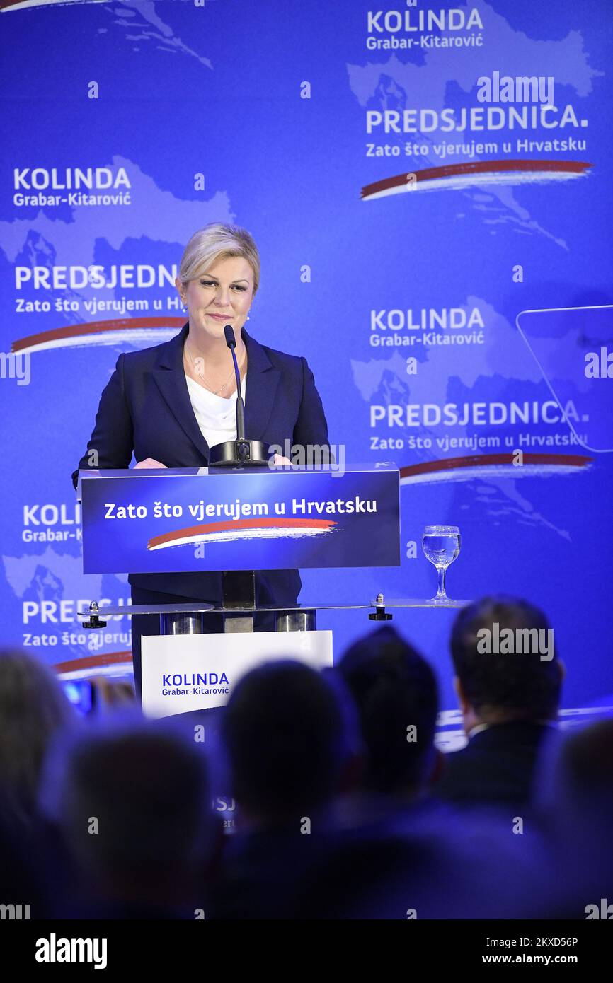 02.10.2019., Zagreb, Croatia - President Kolinda Grabar-Kitarovic ...