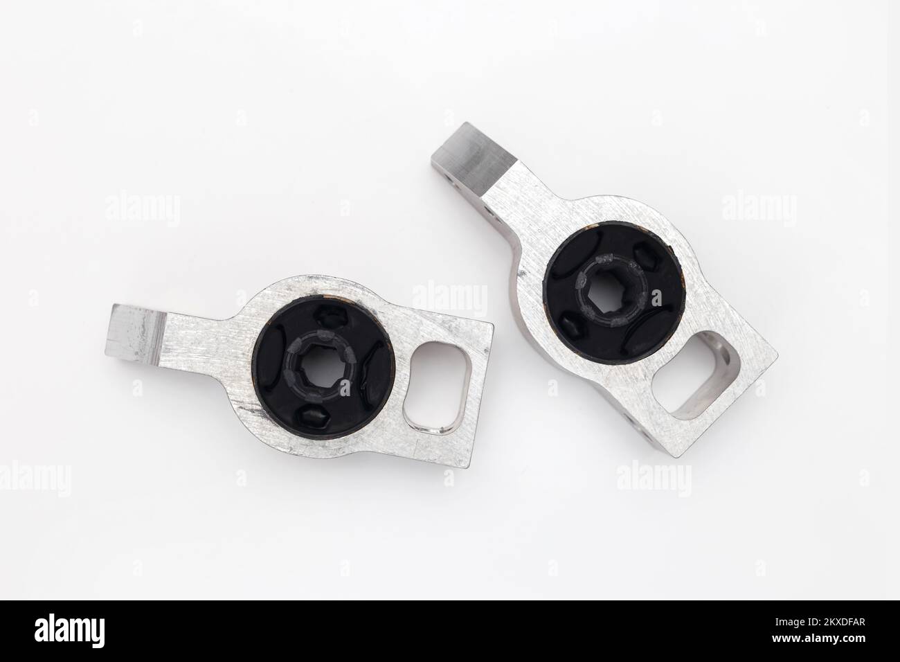 Silent Block Brackets Isolated on White Background. Car Spare Parts