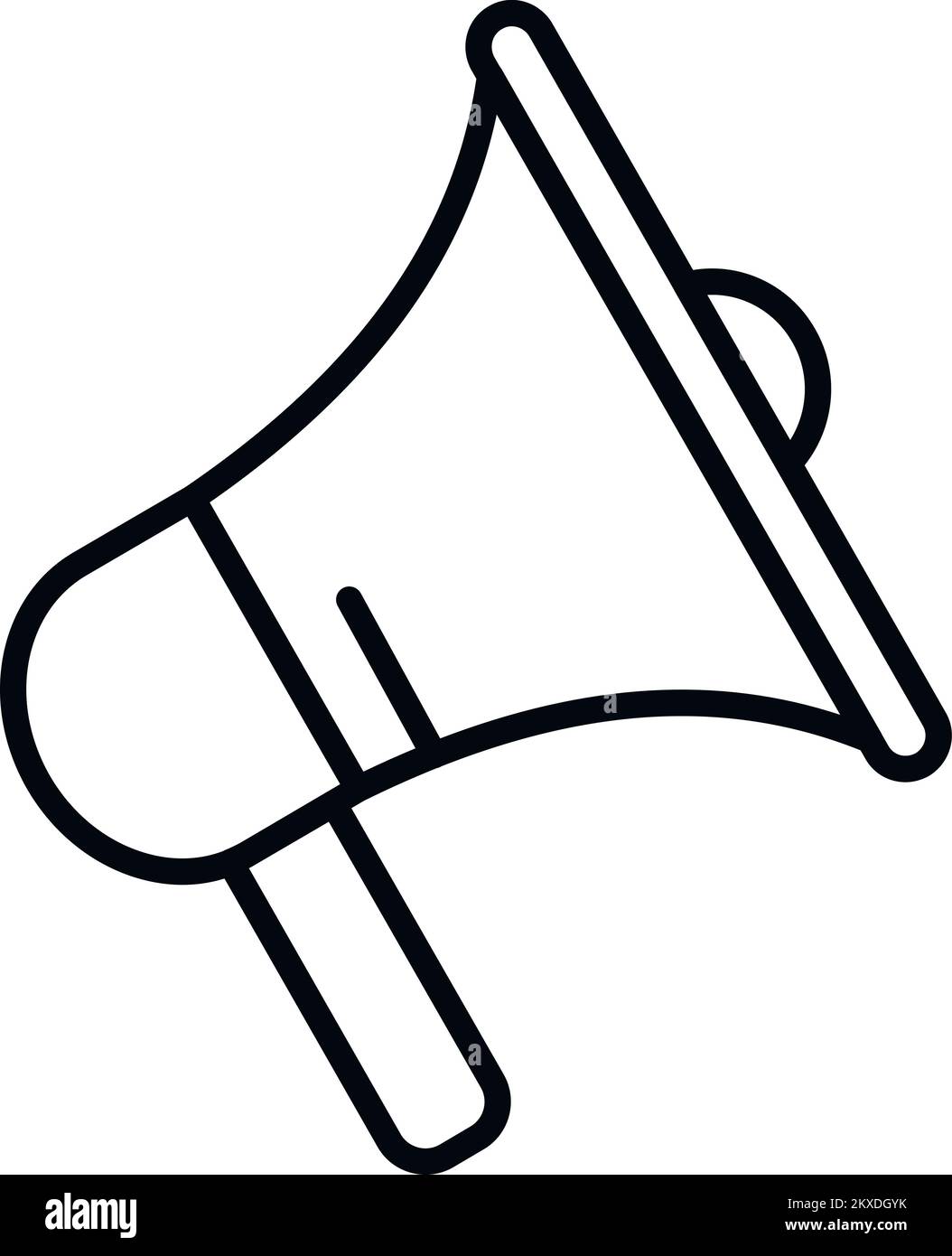 Megaphone service icon outline vector. Mobile message. Social digital ...