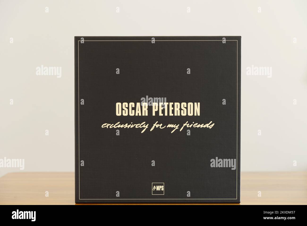 Vinyl box set by Oscar Peterson Stock Photo