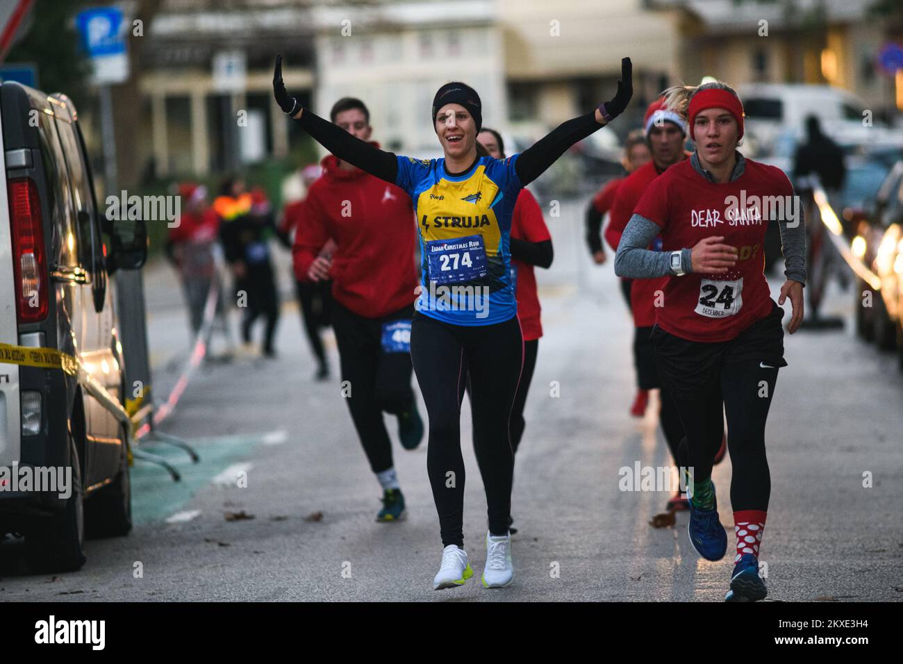 29.12.2019., Croatia, Zadar - The Zadar Christmas Run 2019 charity race was held in Zadar and the portion of the proceeds from the race application will be donated to the Pediatric Department of Zadar General Hospital. Photo: Marko Dimic/PIXSELL Stock Photo