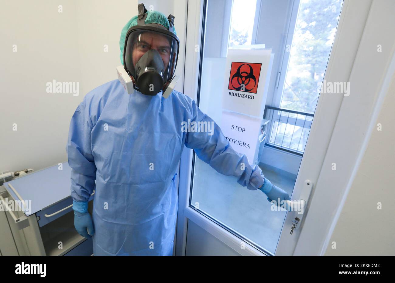 29.01.2020., Zagreb, Croatia - Hospital for Infectious Diseases 'Dr. Fran MihaljeviÄ‡' . Preparation of the admission department for infected coronavirus patients.Photo: Robert Anic/PIXSELL Stock Photo