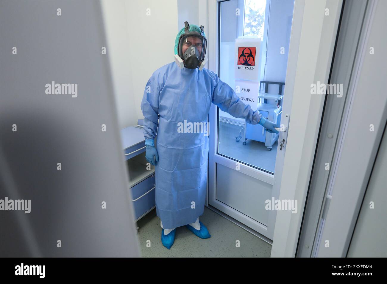 29.01.2020., Zagreb, Croatia - Hospital for Infectious Diseases 'Dr. Fran MihaljeviÄ‡' . Preparation of the admission department for infected coronavirus patients.Photo: Robert Anic/PIXSELL Stock Photo