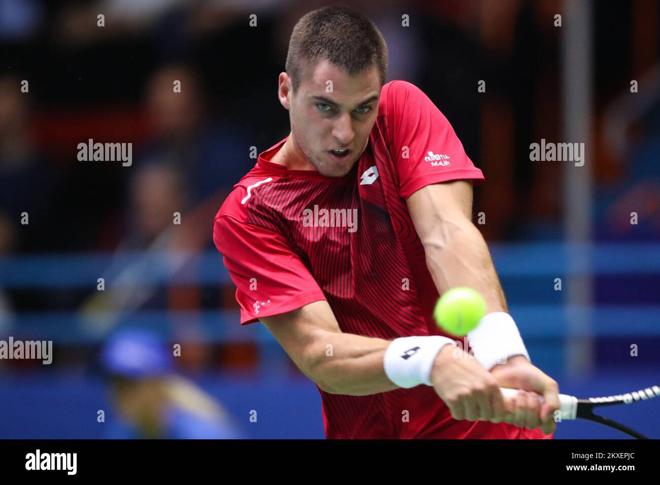 06.03.2020., Dom Sportova, Zagreb, Croatia - Davis Cup first round  Qualifiers between Croatia and India, Borna Gojo vs Prajnesh Gunneswaran.  Croatian Davis Cup national team coach Vedran Martic. Photo: Luka  Stanzl/PIXSELL Stock