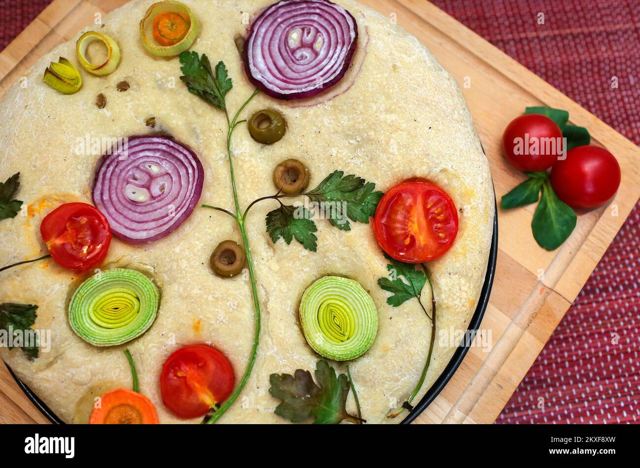 Mediterranean vegetable pie Stock Photo - Alamy