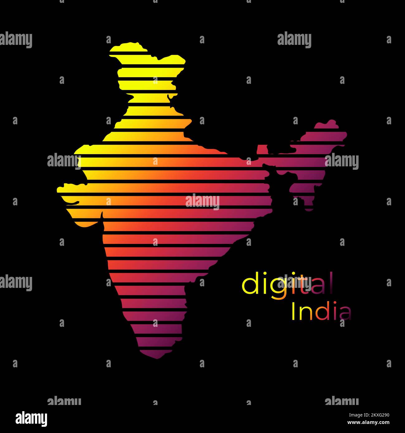 Digital India Stock Photo