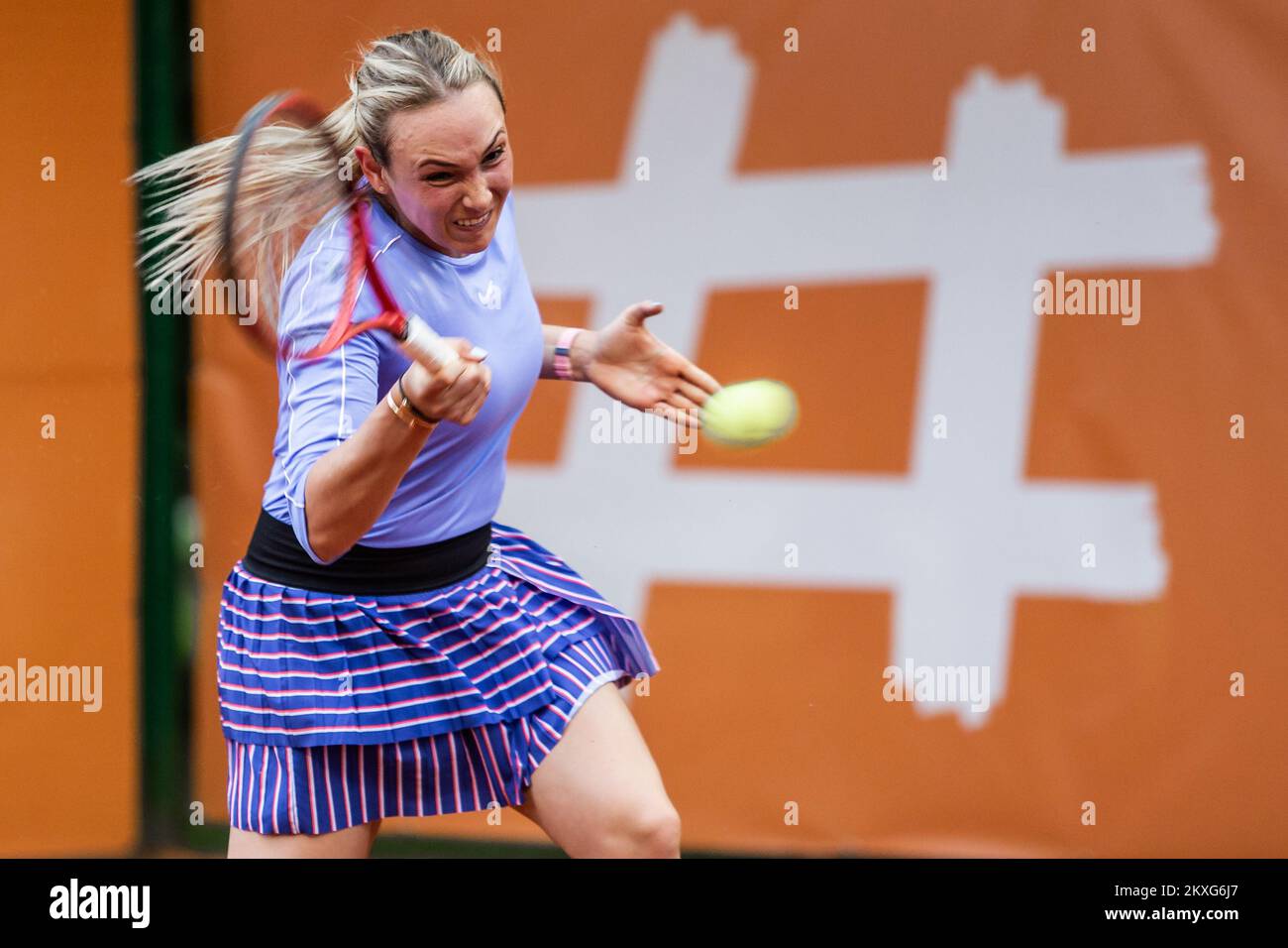04.06.2020., Osijek, Croatia - Croatian Premier Tennis, humanitarian tournament organized by Donna Vekic and her family under the auspices of the Croatian Tennis Association. Donna Vekic vs Lea Boskovic, Photo: Davor Javorovic/PIXSELL Stock Photo