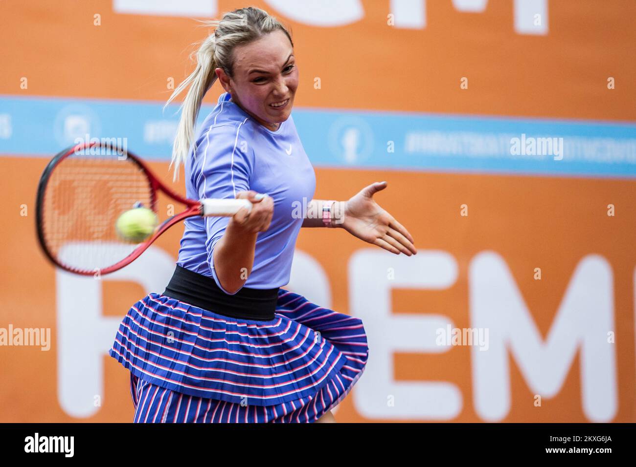 04.06.2020., Osijek, Croatia - Croatian Premier Tennis, humanitarian tournament organized by Donna Vekic and her family under the auspices of the Croatian Tennis Association. Donna Vekic vs Lea Boskovic, Photo: Davor Javorovic/PIXSELL Stock Photo