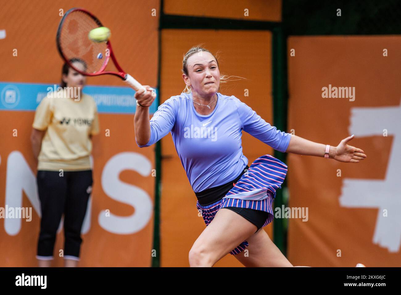 04.06.2020., Osijek, Croatia - Croatian Premier Tennis, humanitarian tournament organized by Donna Vekic and her family under the auspices of the Croatian Tennis Association. Donna Vekic vs Lea Boskovic, Photo: Davor Javorovic/PIXSELL Stock Photo