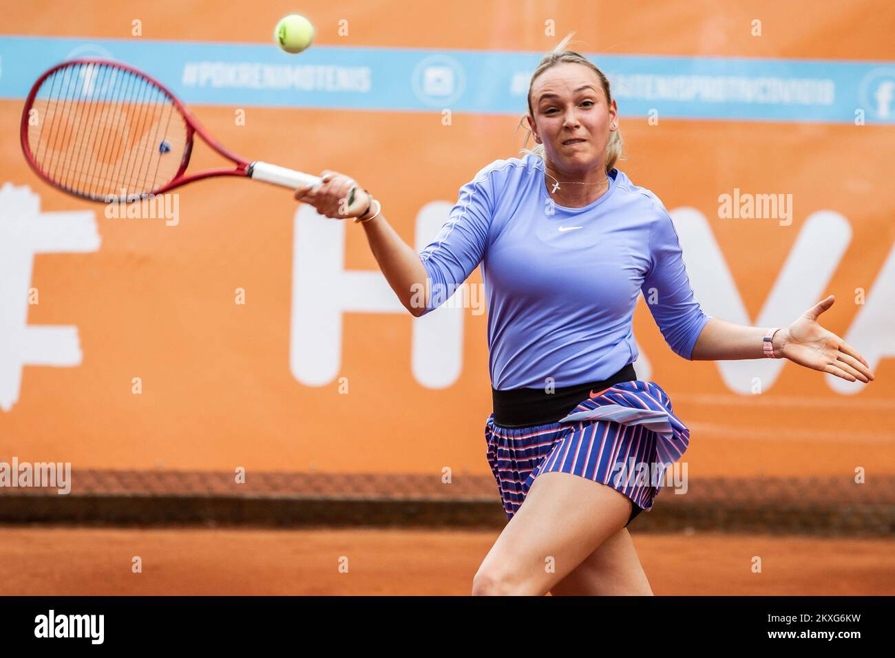 04.06.2020., Osijek, Croatia - Croatian Premier Tennis, humanitarian tournament organized by Donna Vekic and her family under the auspices of the Croatian Tennis Association. Donna Vekic vs Lea Boskovic, Photo: Davor Javorovic/PIXSELL Stock Photo