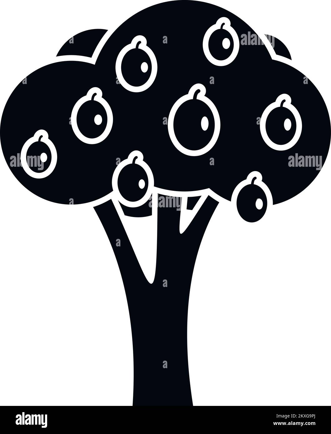 Garden tree icon simple vector. Harvest farm. Plant fruit Stock Vector