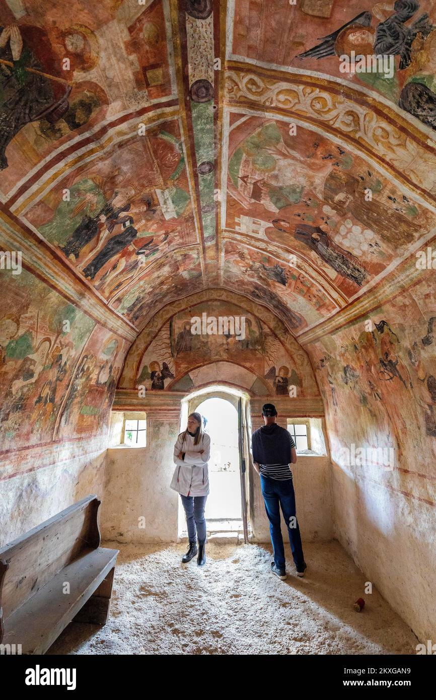 13.06.2020., Draguc, Croatia - The small Istrian town of Draguc is ...