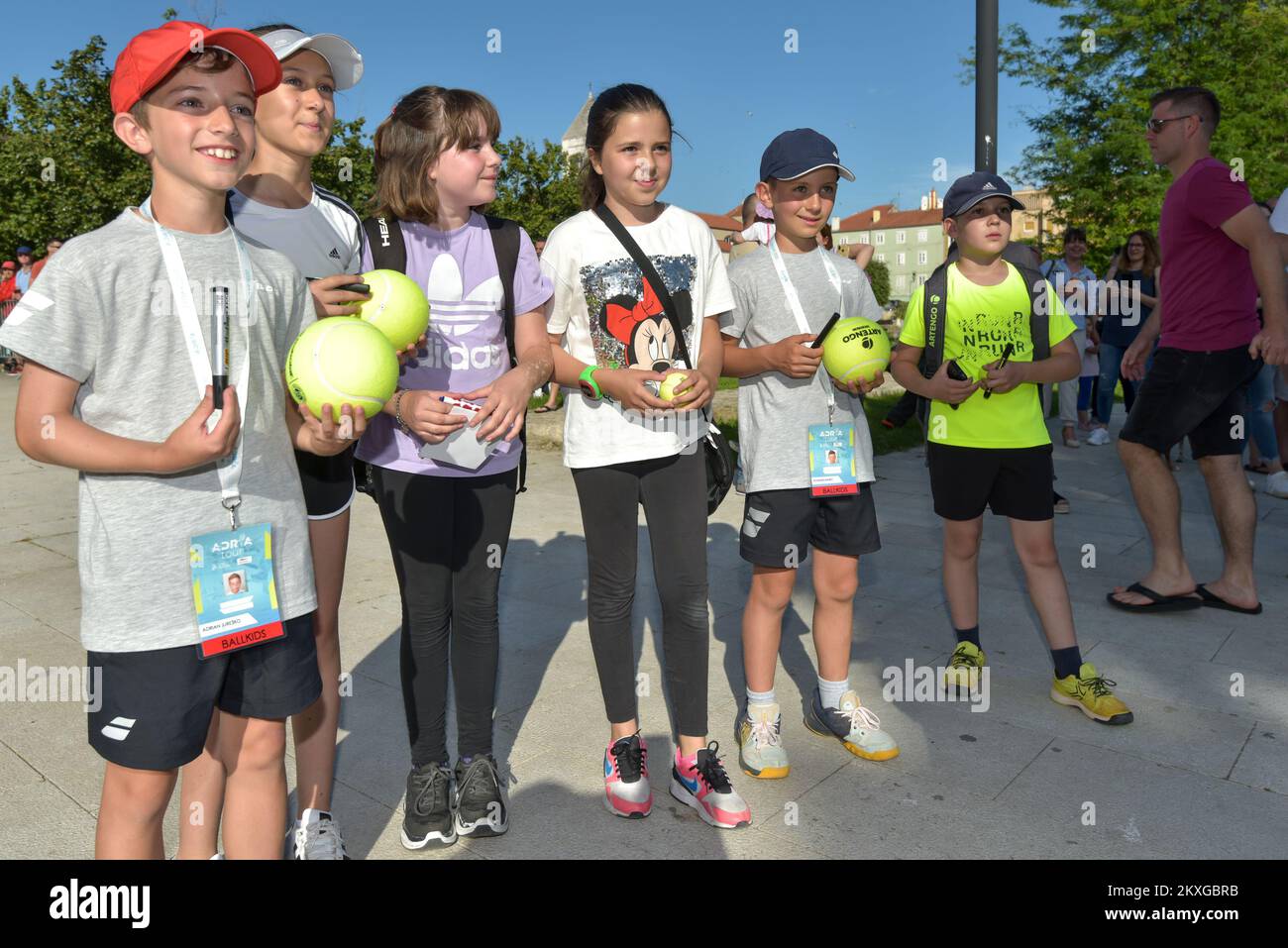 18.06.2020., Zadar, Croatia - Kids' Day of the tennis mega-spectacle Adria  Tour held on Zadar Forum with famous tennis players.The Adria Tour is a  series of tournaments being organised by world number