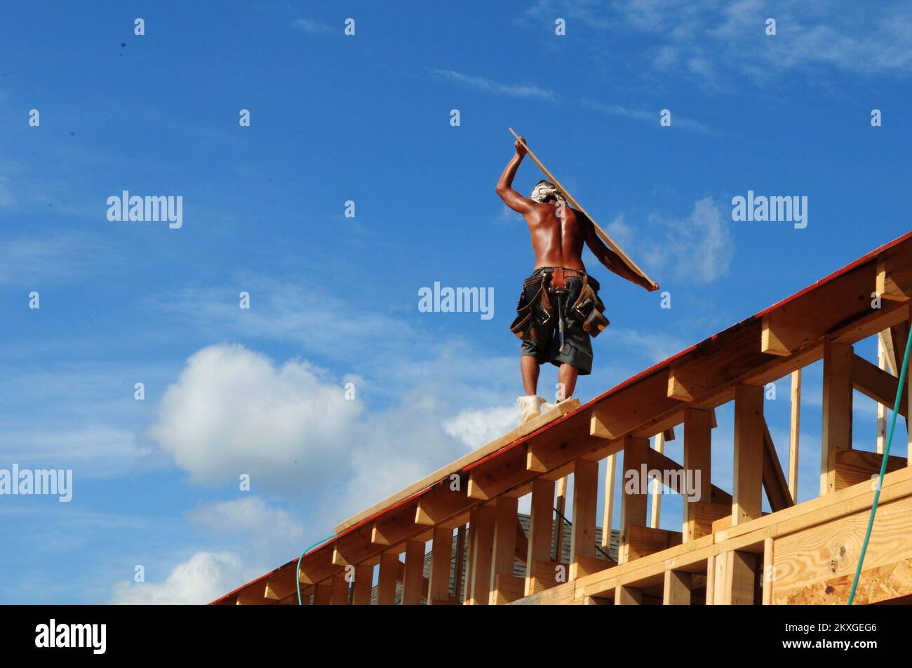 Tornado Fultondale, Ala. , August 9, 2011 Carpenters rebuilding the Black Creek Station
