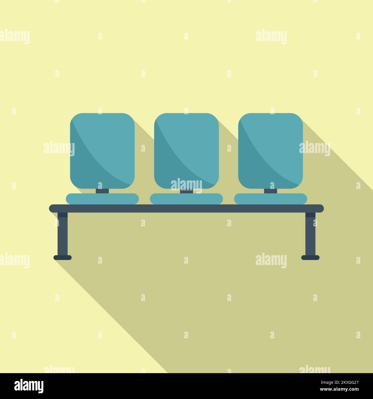 Airport chair icon flat vector. Luggage plane. Ticket air Stock Vector