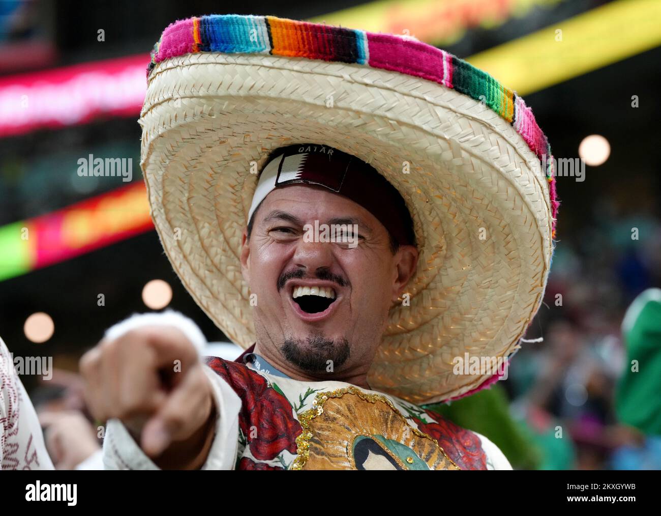 Mexico fans in the stands before the FIFA World Cup Group C match at