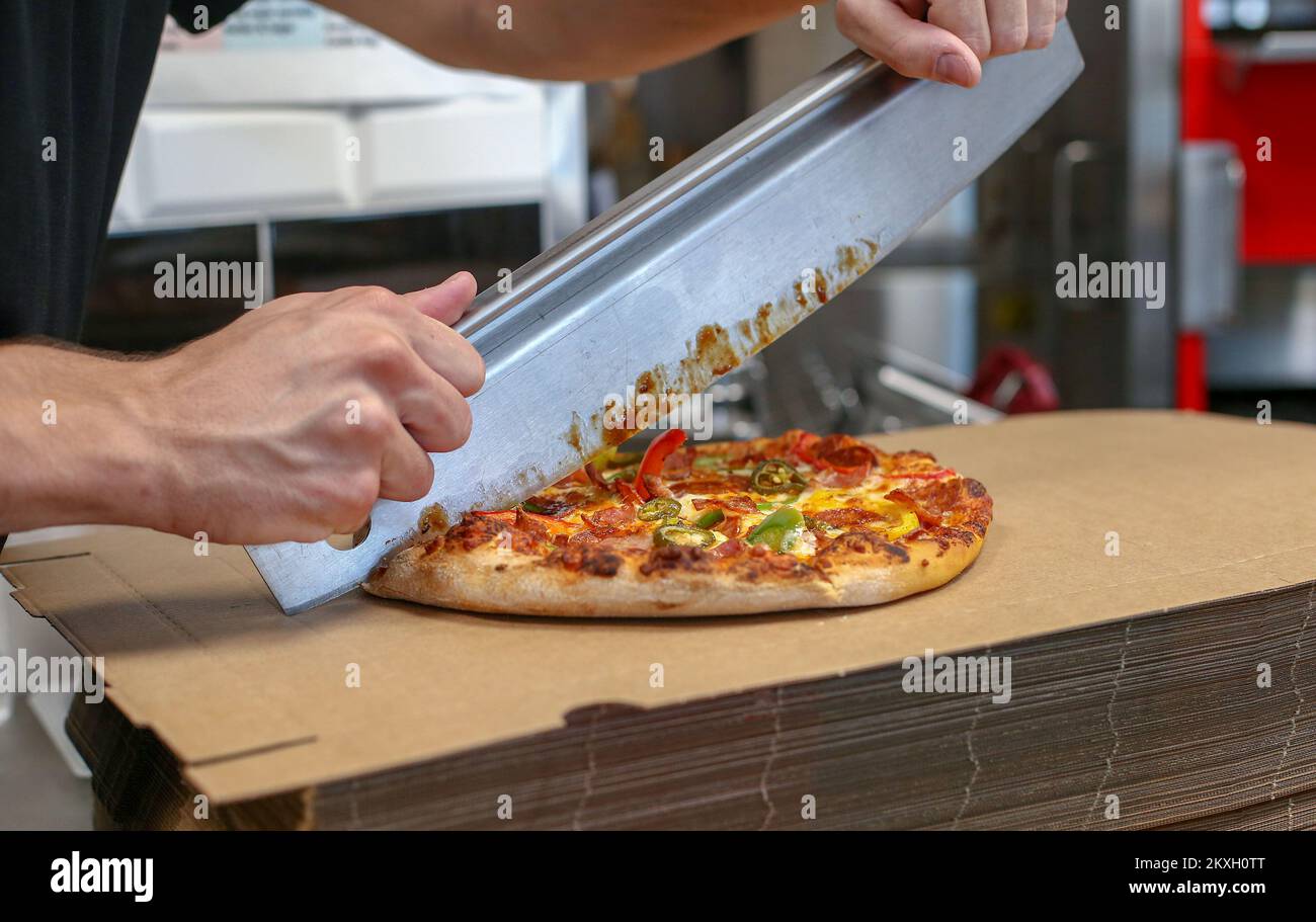 The first Domino's Pizza store in Croatia has opened in downtown Zagreb