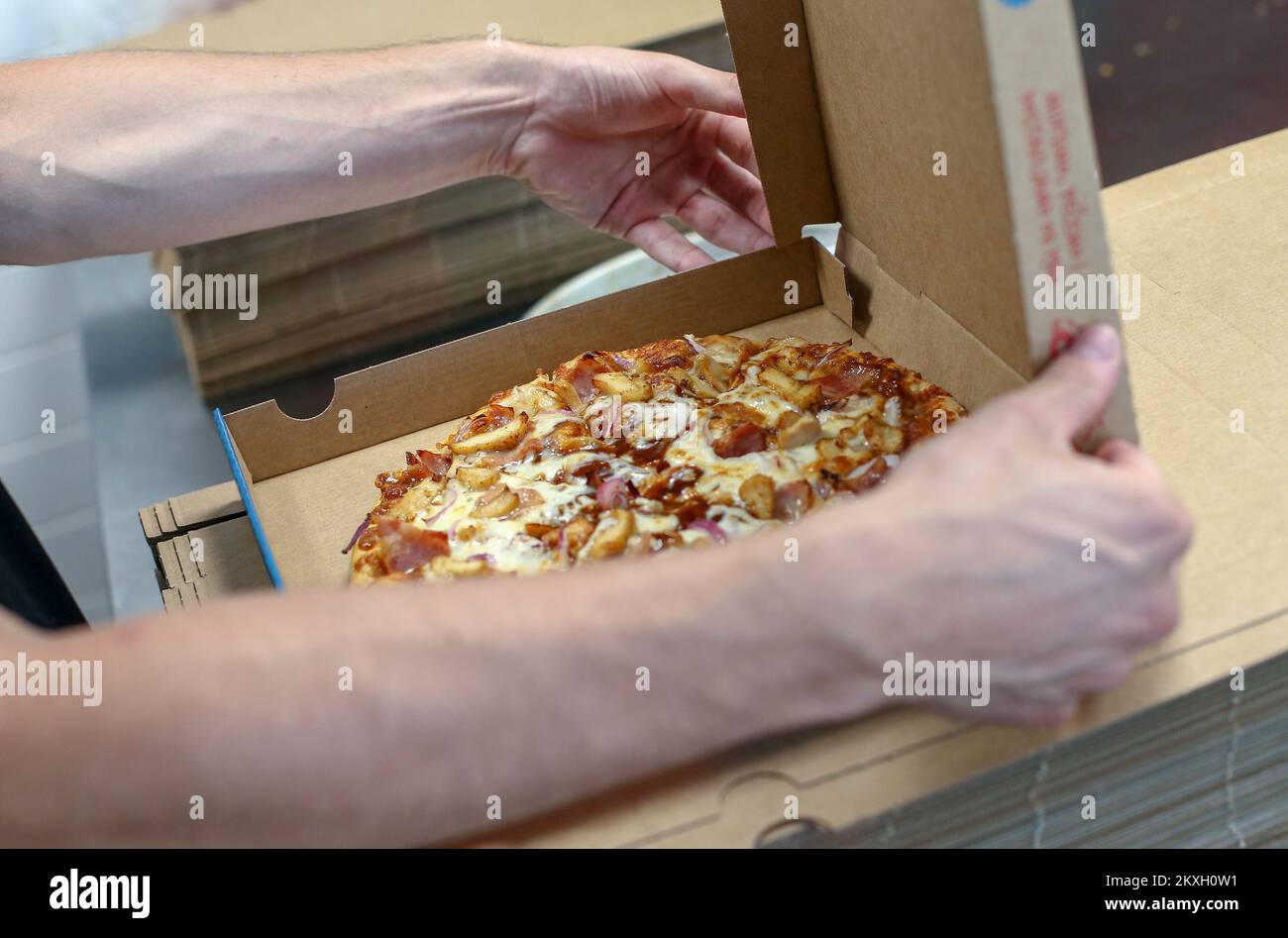 The first Domino's Pizza store in Croatia has opened in downtown Zagreb