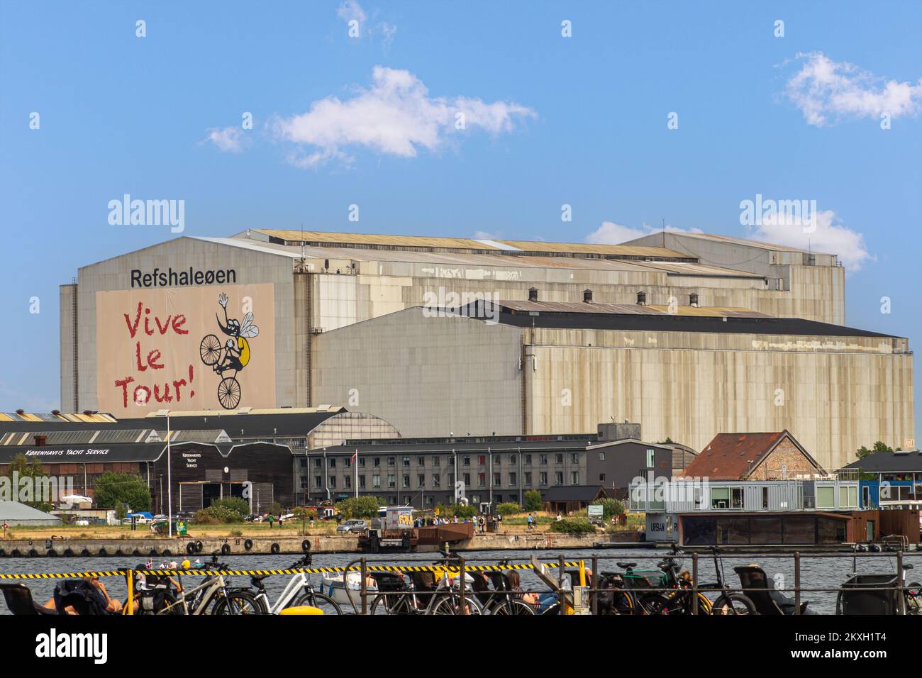 Copenhagen, Denmark July 24, 2022 Closeup, Large and tall exfactory