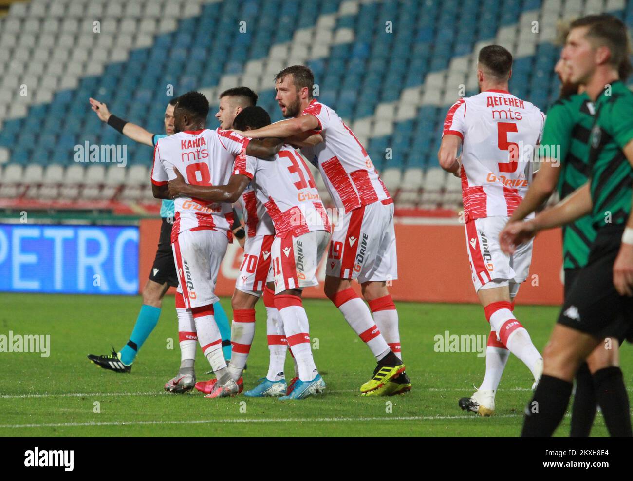 The match of the first round of qualifications for the Champions League between FC Red Star Belgrade and Europa FC played at the 'Rajko Mitic' stadium in Belgrade, Serbia on August 18, 2020. Photo: Milos Tesic/ATA Images/PIXSELL Stock Photo