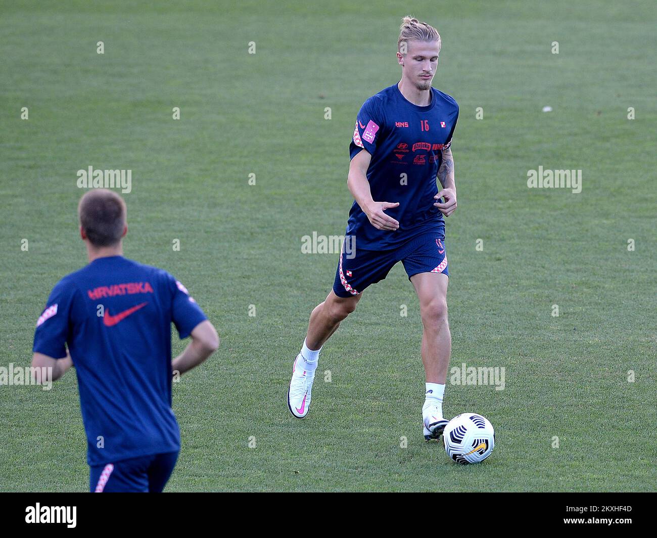 Tin Jedvaj during training of the Croatian national football team in Zagreb, Croatia on 1. September, 2020. before the matches in the League of Nations with Portugal and France. Spokesman of Croatian Football Federation is COVID-19 positive and will not be present on training sessions. Photo: Marko Prpic/PIXSELL Stock Photo