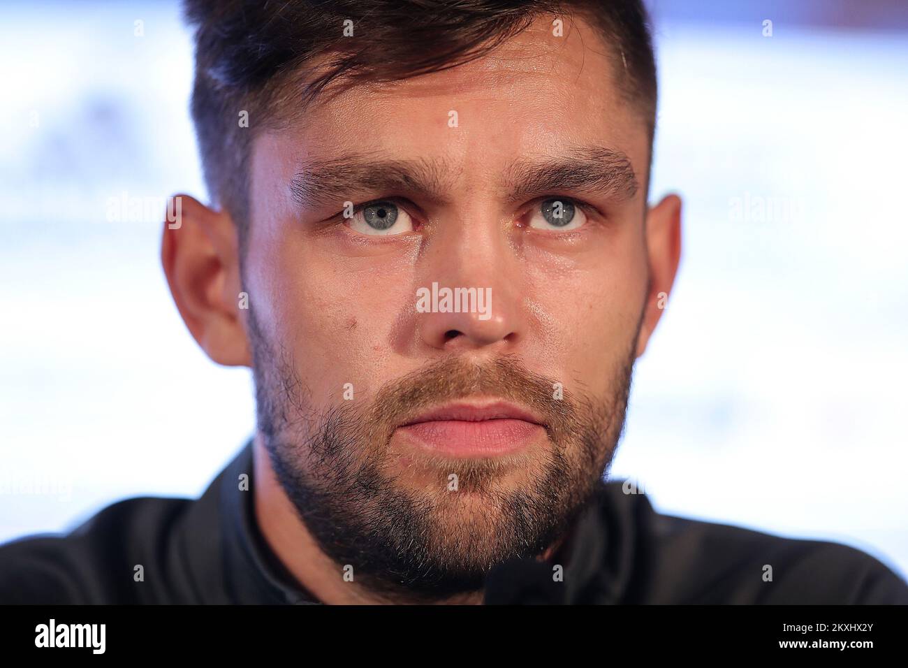 Jurgen Henn coach of FC Flora Tallinn at press conference in Zagreb, Croatia, on September 30, 2020. FC Flora Tallinn will play the UEFA Europa League play-off match against GNK Dinamo tomorrow. Photo: Goran Stanzl/PIXSELL Stock Photo