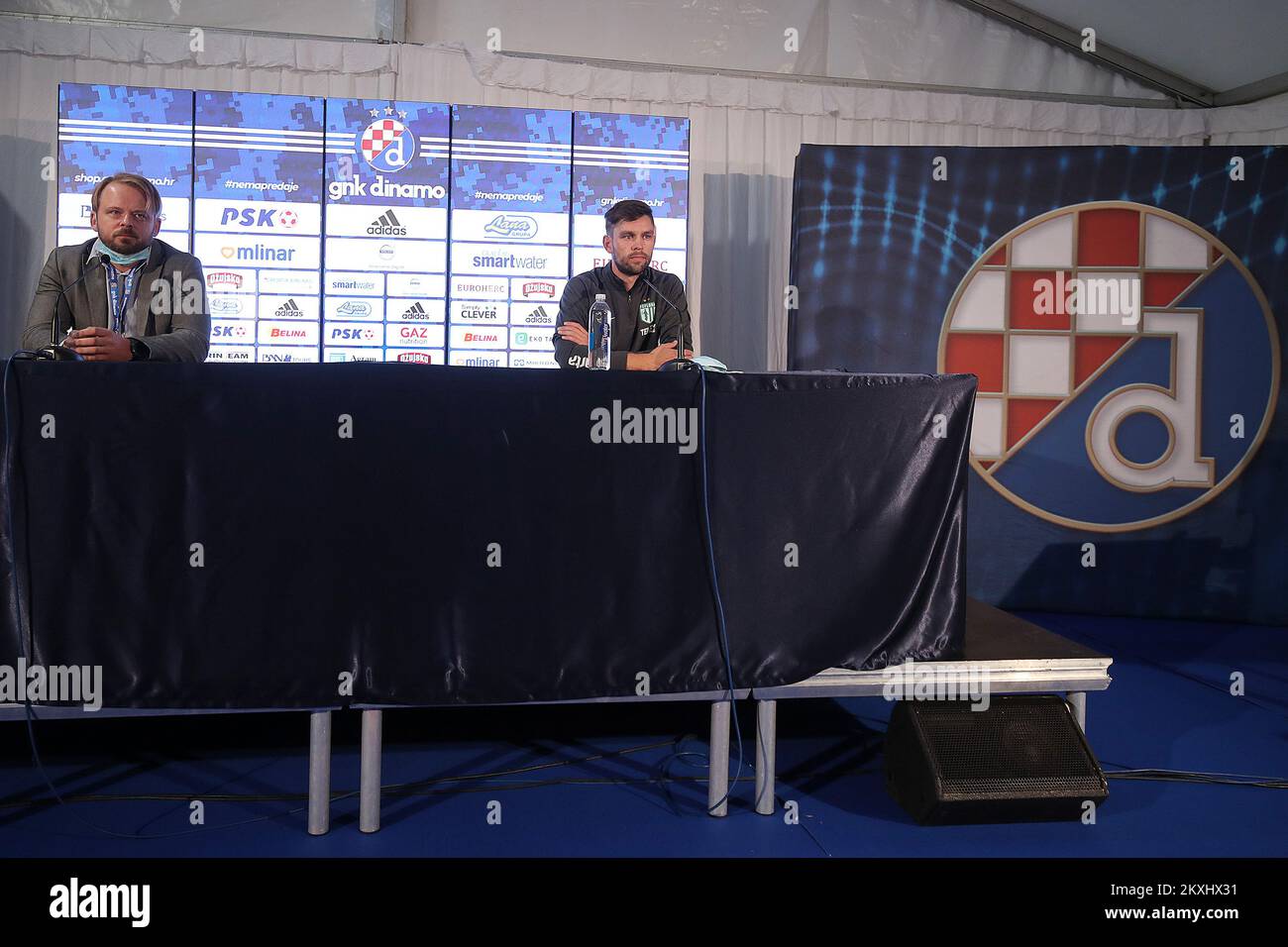 Jurgen Henn coach of FC Flora Tallinn at press conference in Zagreb, Croatia, on September 30, 2020. FC Flora Tallinn will play the UEFA Europa League play-off match against GNK Dinamo tomorrow. Photo: Goran Stanzl/PIXSELL Stock Photo