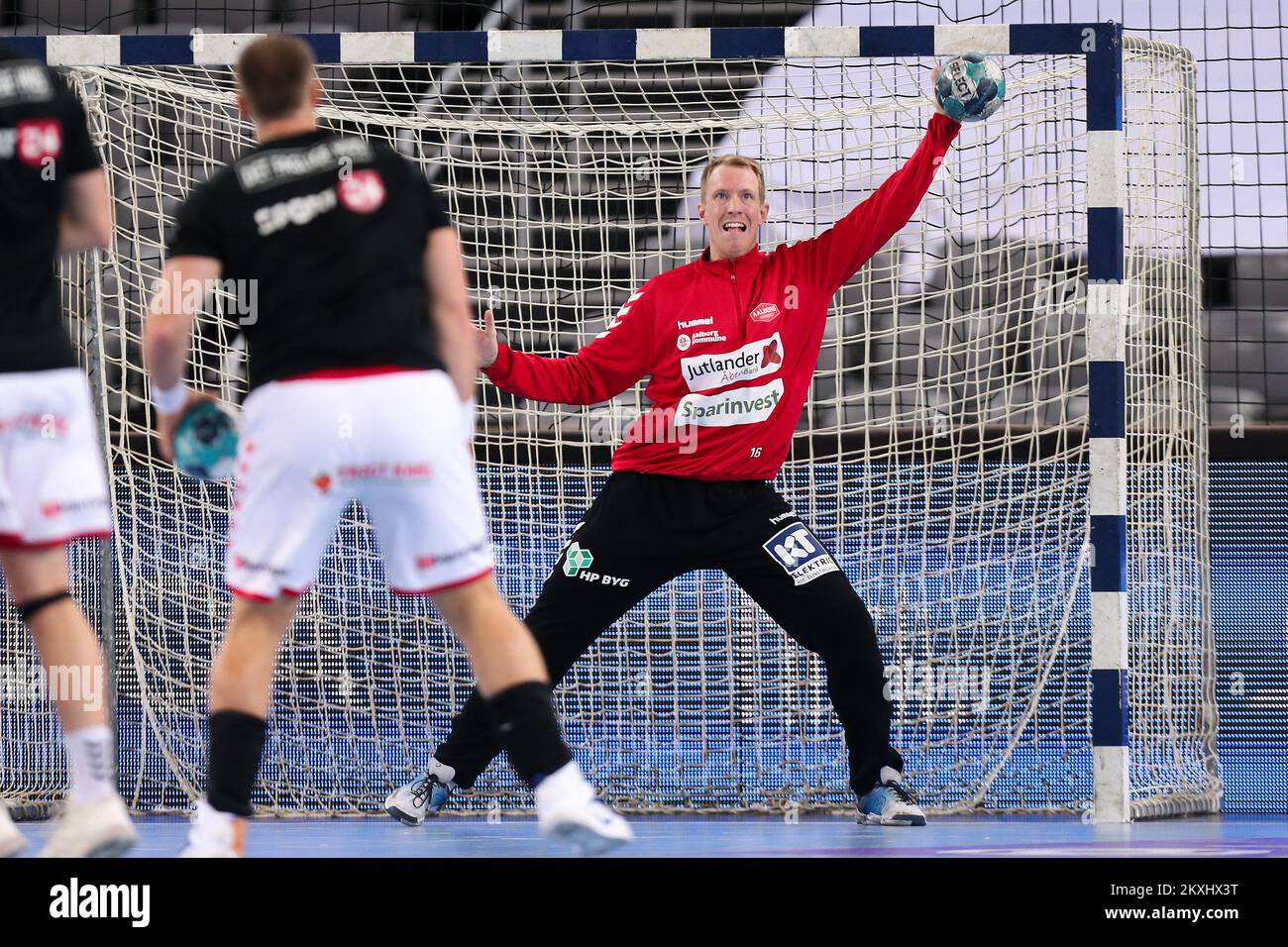 Mikael Aggefors of Handbold during the warmup before the EHF