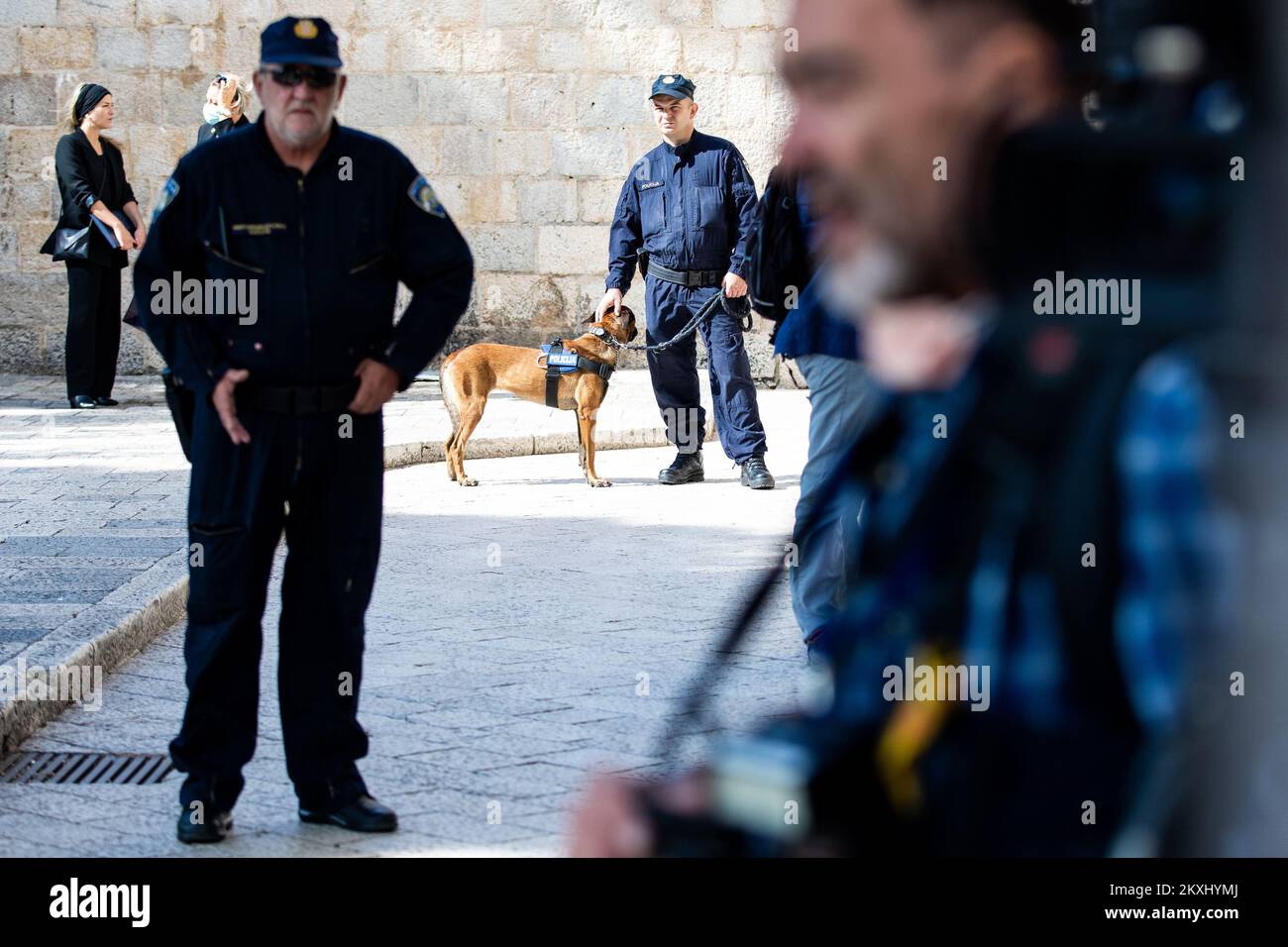 High police security on streets during the visit of U.S. Secretary of State Mike Pompeo to Croatia, in Dubrovnik, Croatia, on October 02, 2020. Photo: Milan Sabic/PIXSELL Stock Photo