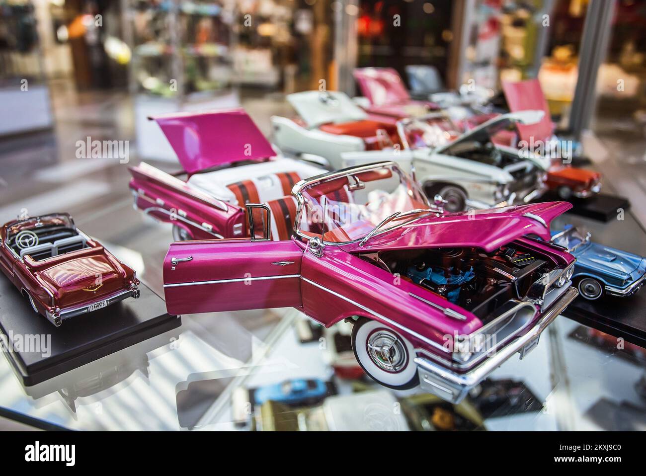An exhibition of over two thousand collector cars was organized in the Portanova shopping center, some of which are worth several hundred euros in Osijek, Croatia on 22. October, 2020. Photo: Davor Javorovic/PIXSELL Stock Photo