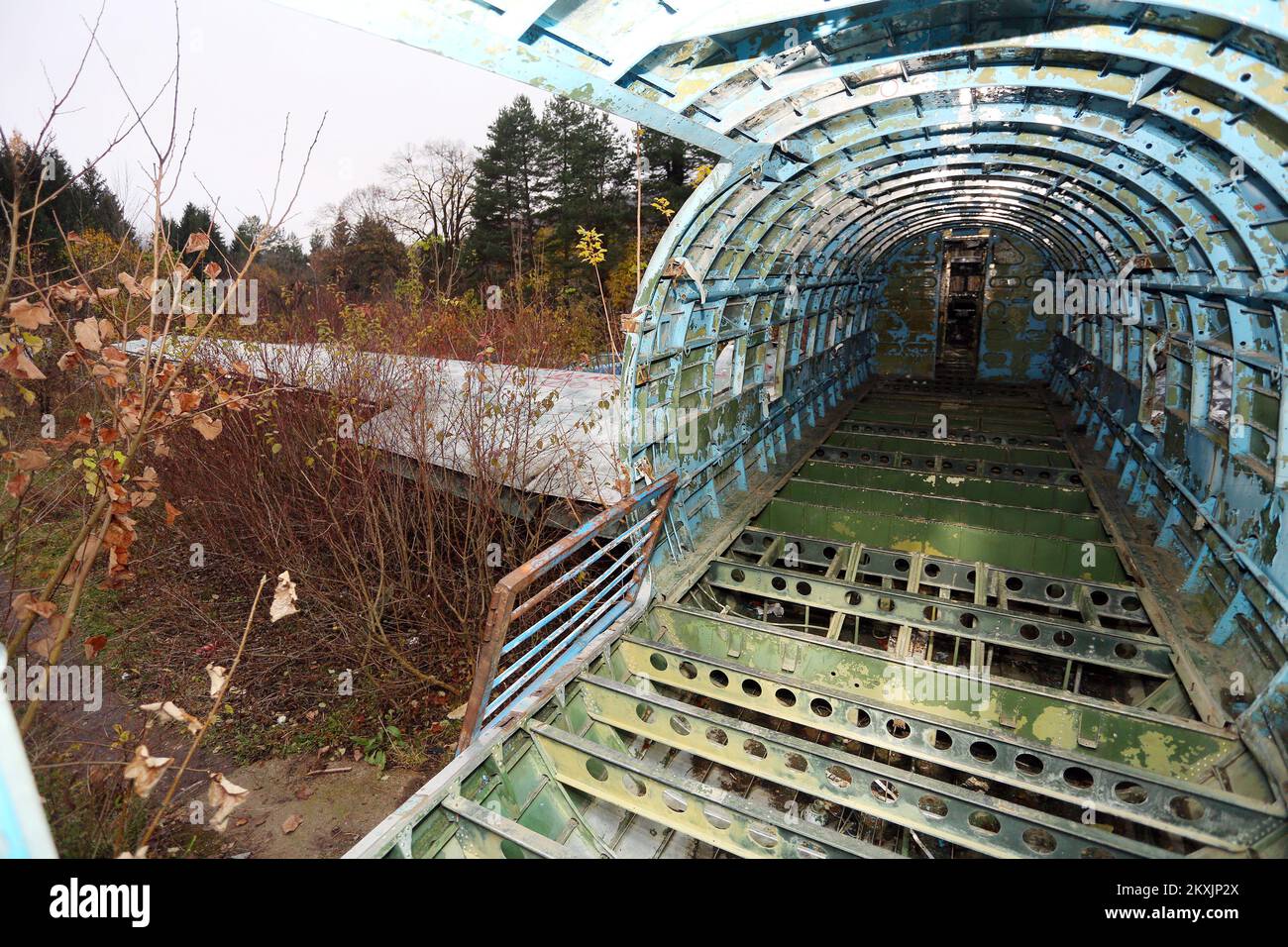 Abandoned Douglas C-47 at Zeljava Airforce Base, situated on the border ...