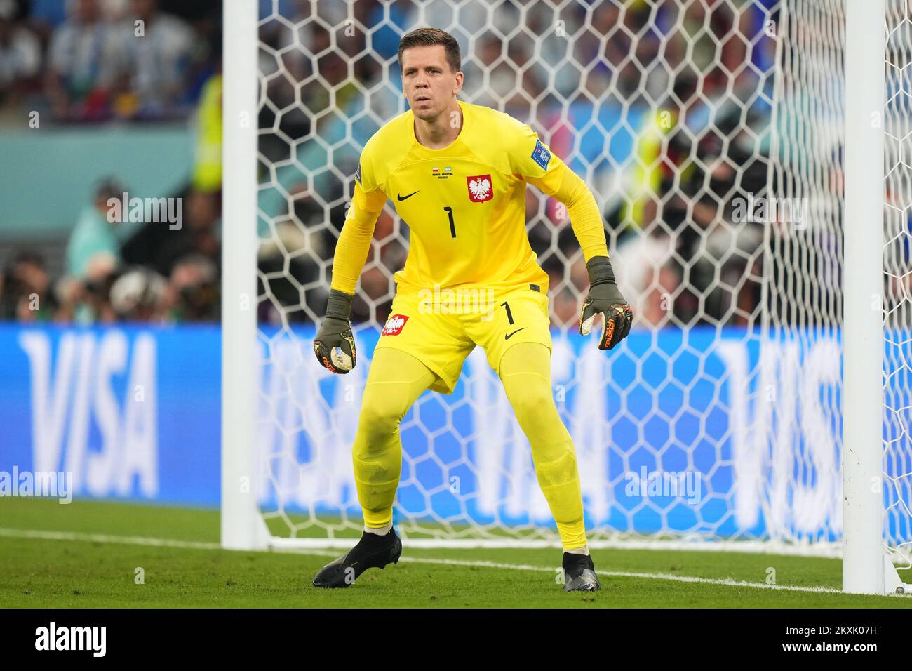 Wojciech Szczesny of Poland during the FIFA World Cup Qatar 2022 match, Group C, between Poland and Argentina played at  Stadium 974 on Nov 30, 2022 in Doha, Qatar. (Photo by Bagu Blanco / PRESSIN) Stock Photo