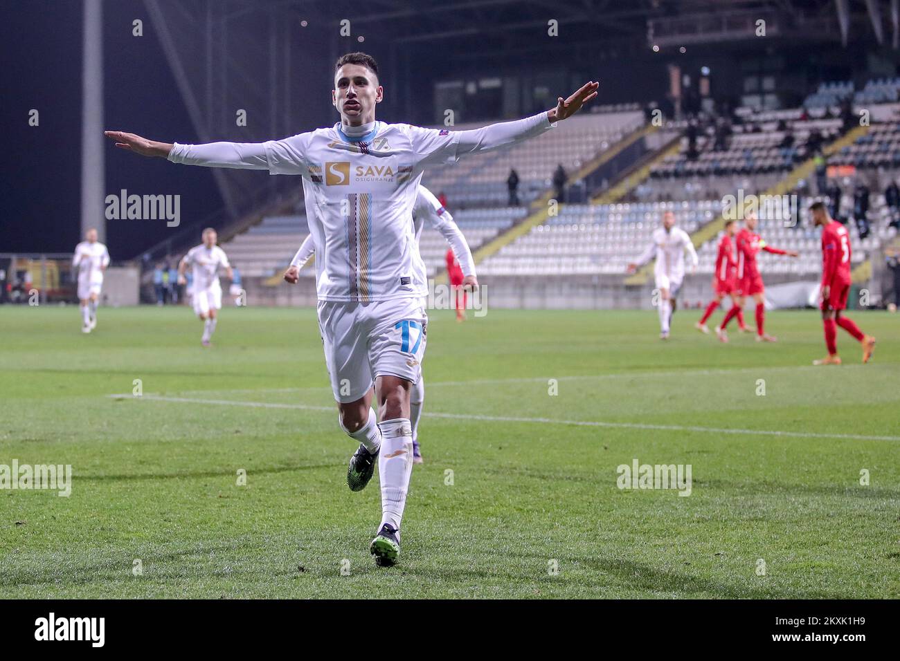 during the UEFA Europa League Group F stage match between HNK Rijeka and AZ Alkmaar at HNK Rijeka Stadium on December 10, 2020 in Rijeka, Croatia. Photo: Luka Stanzl/PIXSELL Stock Photo