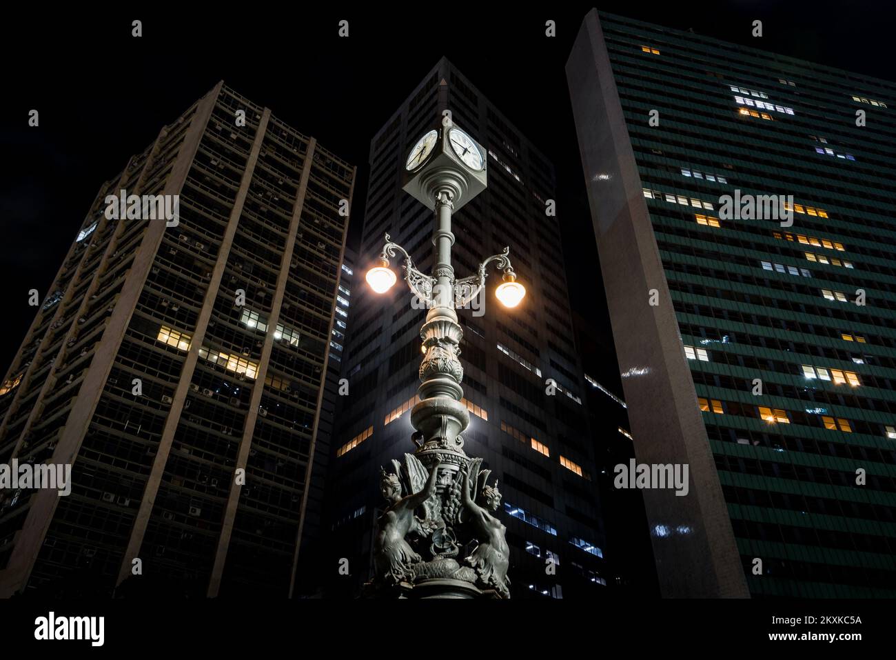 Carioca Clock Monument in Rio de Janeiro City at Night Stock Photo Alamy