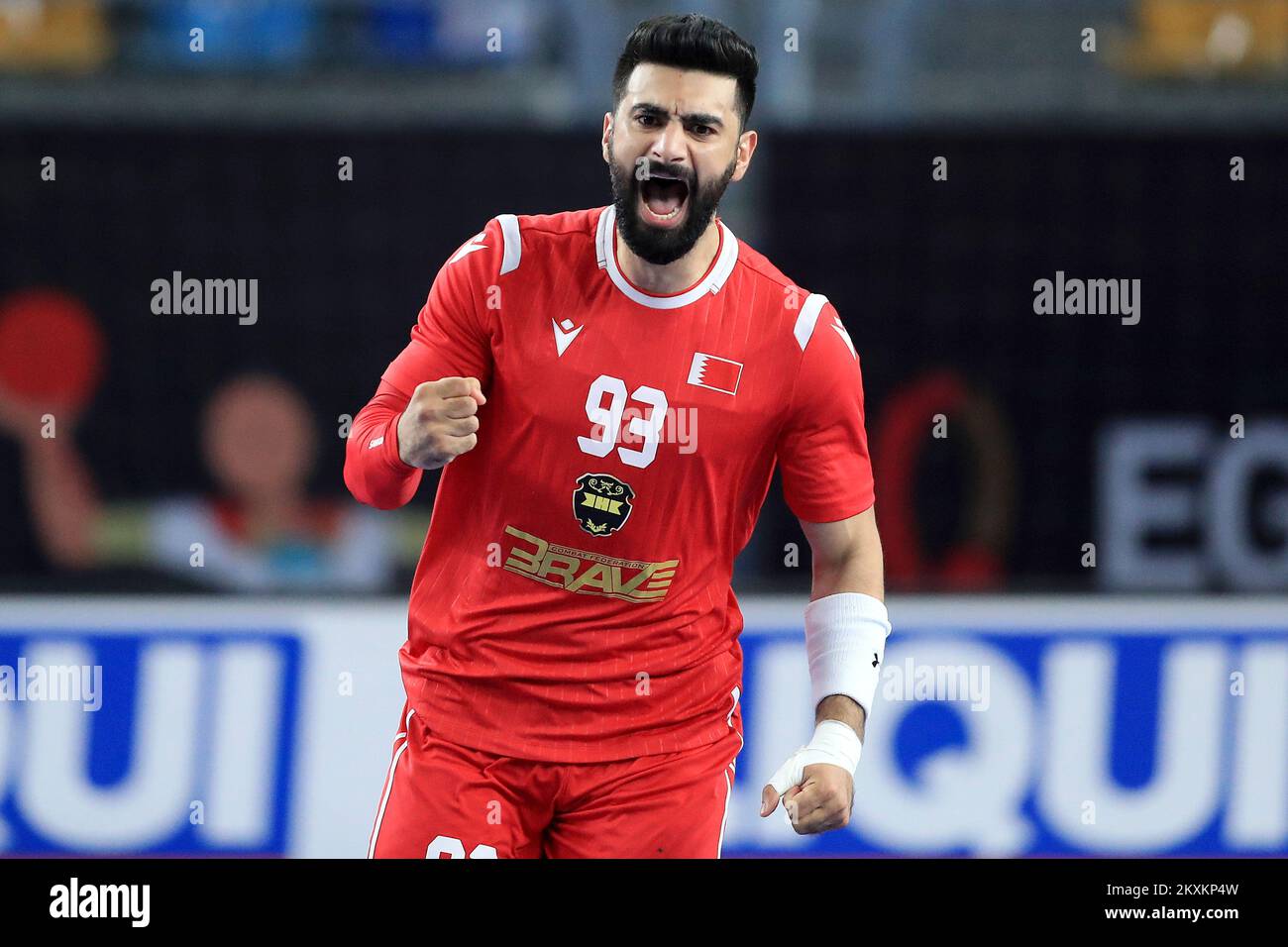 CAIRO, EGYPT JANUARY 23 Mohamed Ahmed of Bahrain during the 27th IHF