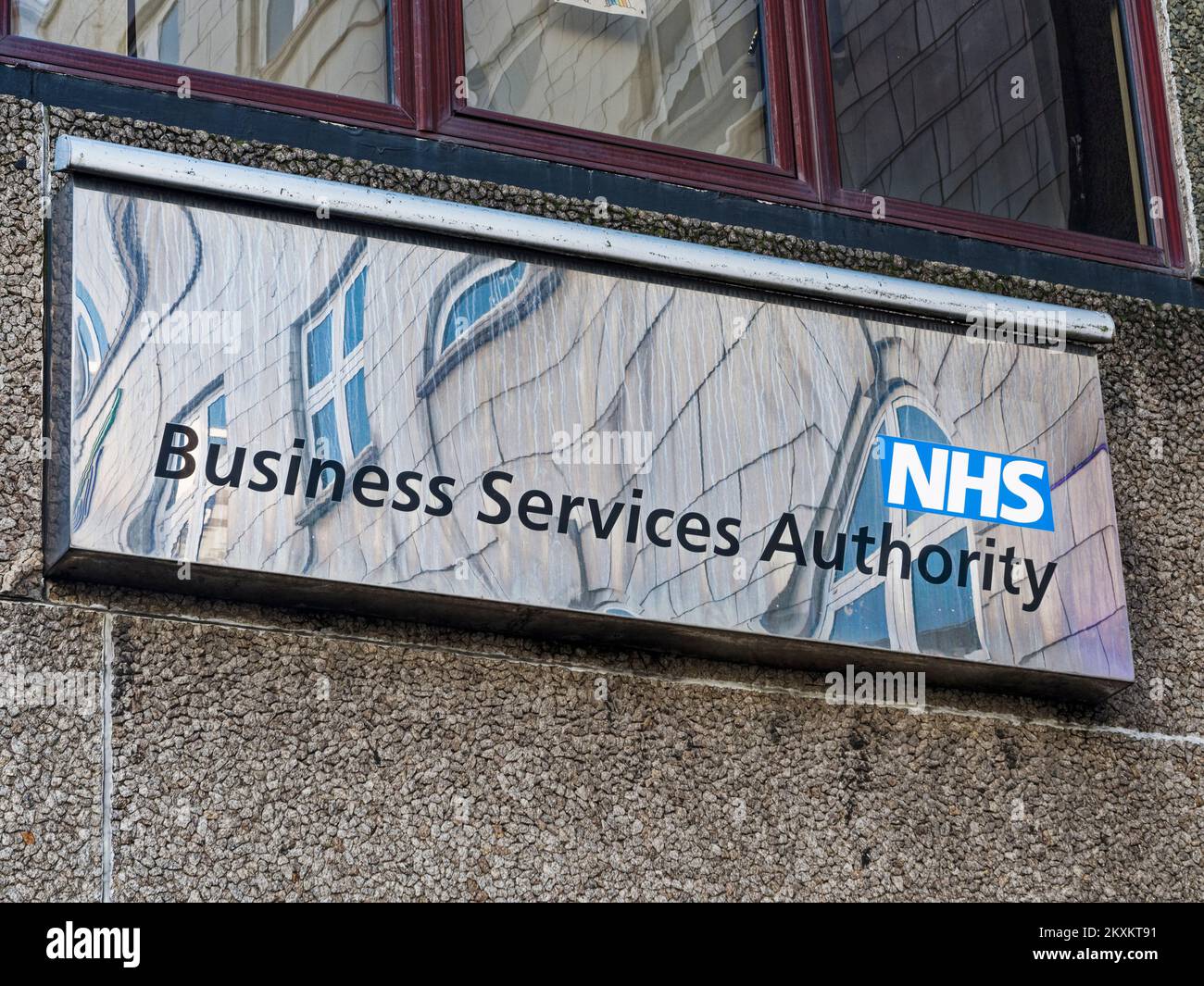 NHS Business Services sign at Newcastle upon Tyne, UK Stock Photo